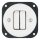 Reblig - Porcelain Retro Double Switch, Frameless, No. 6+6, White