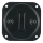 Reblig - Porcelain Retro Frameless Double Switch No. 6+6, Black
