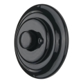 Reblig - Porcelain retro rotary dimmer switch with frame, 250V/10A, black