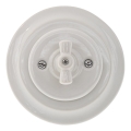 Reblig - Porcelain Retro Rotary Switch with Frame No. 7, White