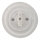 Reblig - Porcelain Retro Rotary Switch with Frame No. 7, White