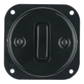 Reblig - Porcelain Retro Single-Pole Switch, Frameless, No. 7, Black