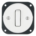 Reblig - Porcelain Retro Single-Pole Switch with Frame No. 6, White
