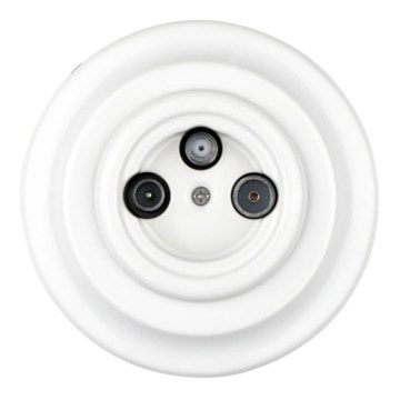 Reblig - Porcelain Retro TV/SAT-W Socket with Frame, White