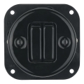 Reblig – Porcelain Retro Twin Switch, Frameless (No. 6+6), Black