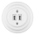 Reblig - Porcelain Retro USB Power Outlet with Frame, 2x USB-A, White