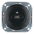 Reblig - Porcelain Retro Wall Socket, Frameless, 250V/16A, Black