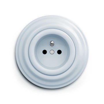 Reblig - Retro 230V wall outlet with frame, blue