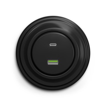 Reblig - Retro A+C USB Socket with Black Frame