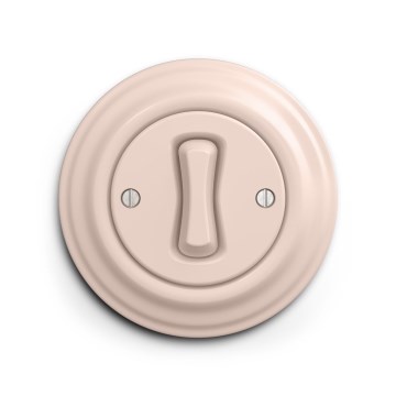 Reblig - Retro Button with Frame, Dusty Rose