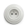 Reblig - Retro ceramic 230V wall socket with frame, white