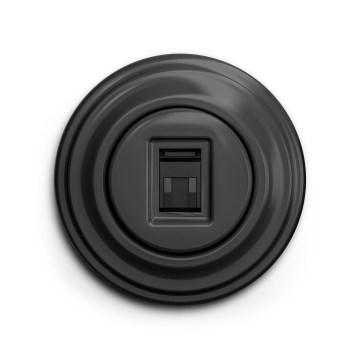 Reblig - Retro data outlet with anthracite frame