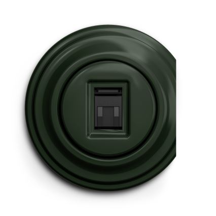 Reblig - Retro data socket, frameless, green