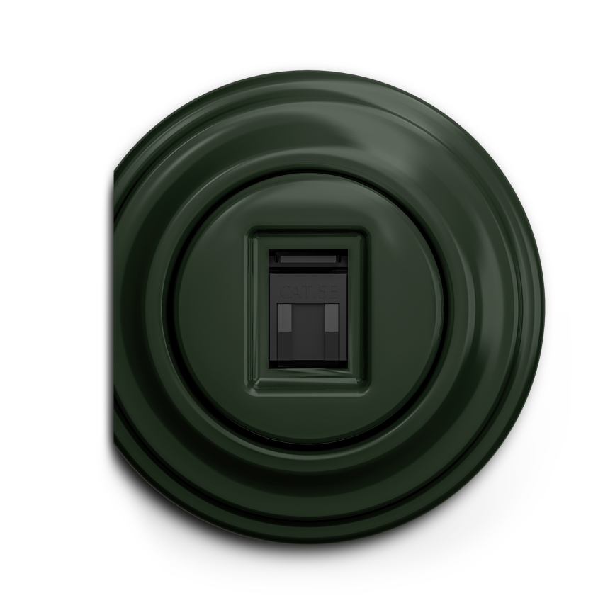 Reblig - Retro data socket, frameless, green