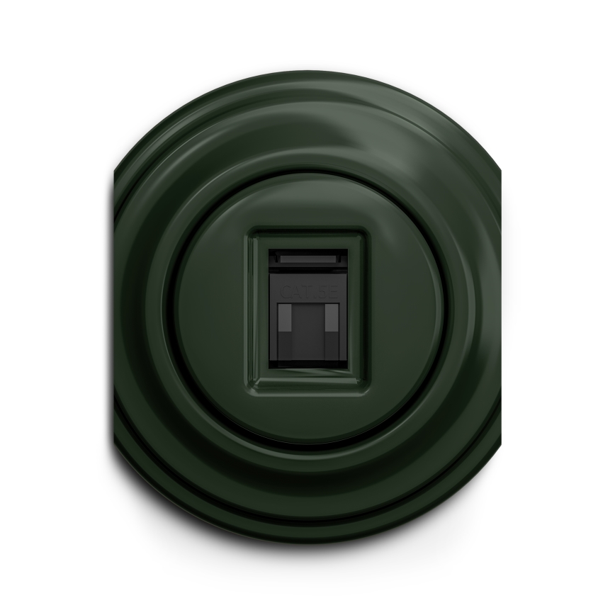 Reblig - Retro data socket, frameless, green