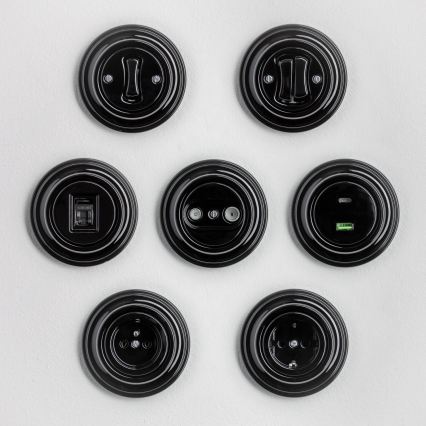 Reblig - Retro data socket with black frame