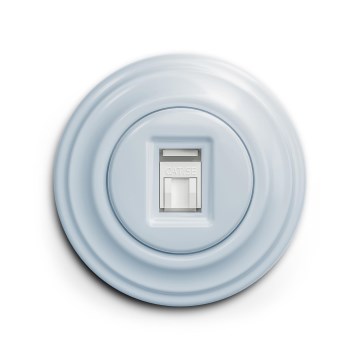 Reblig - Retro data socket with frame, blue