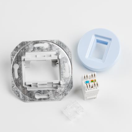 Reblig - Retro data socket with frame, blue