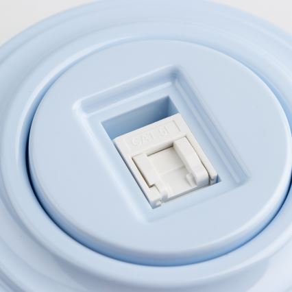 Reblig - Retro data socket with frame, blue