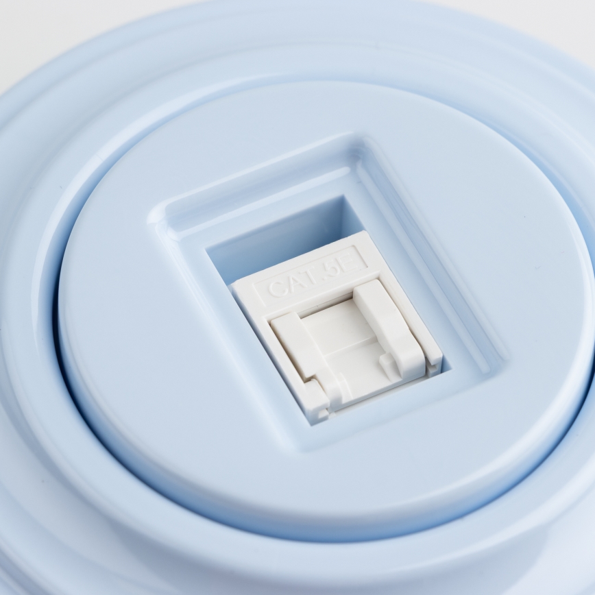 Reblig - Retro data socket with frame, blue