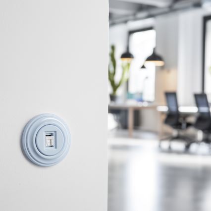 Reblig - Retro data socket with frame, blue