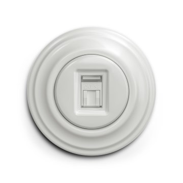 Reblig - Retro Data Socket with White Ceramic Frame