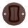 Reblig - Retro double-gang staircase switch, frameless, model 6+6, brown