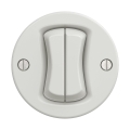 Reblig - Retro Double-gang Staircase Switch, Frameless No. 6+6, Ceramic White