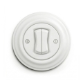 Reblig - Retro Double Rocker Switch with Frame, Snow White