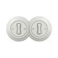 Reblig - Retro Double Single-Pole Switch with Frame No. 1, Ceramic White