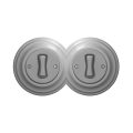 Reblig - Retro Double Single-Pole Switch with Frame No. 1, Gray
