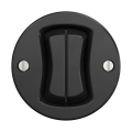 Reblig - Retro Double Staircase Switch, Frameless, No. 6+6, Black