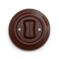 Reblig - Retro double staircase switch with 6+6 frame, brown