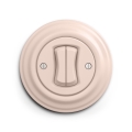 Reblig - Retro Double Staircase Switch with Frame No. 6+6, Antique Rose