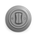 Reblig - Retro double stairway switch with 6+6 frame, gray