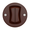 Reblig - Retro Double Switch, Frameless, Brown