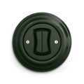 Reblig - Retro double switch with frame, green