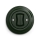 Reblig - Retro double switch with frame, green