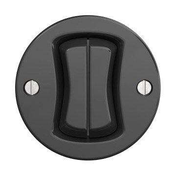 Reblig - Retro double two-way staircase switch, frameless, No. 6+6, anthracite