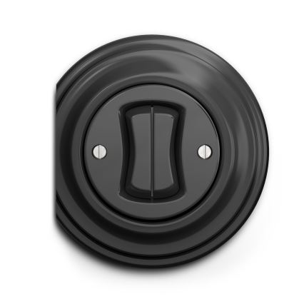 Reblig - Retro double two-way staircase switch, frameless, No. 6+6, anthracite