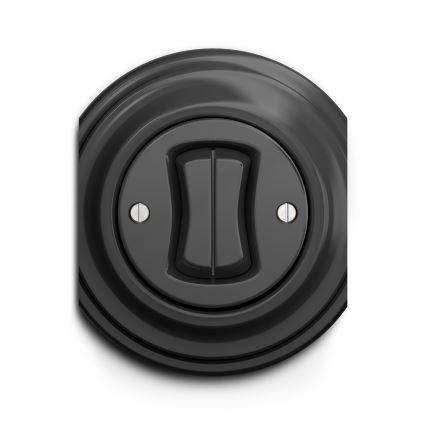 Reblig - Retro double two-way staircase switch, frameless, No. 6+6, anthracite