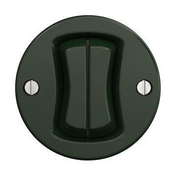 Reblig - Retro Dual Push-Button Switch, Frameless, Green