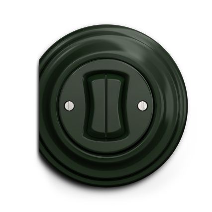 Reblig - Retro Dual Push-Button Switch, Frameless, Green