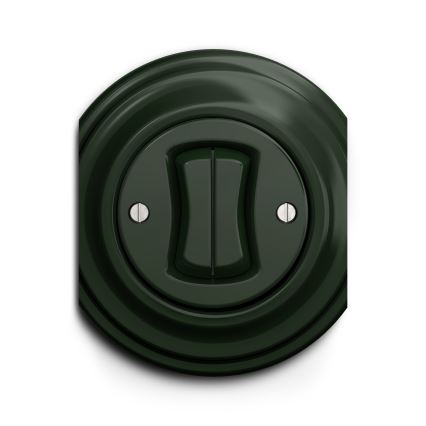 Reblig - Retro Dual Push-Button Switch, Frameless, Green