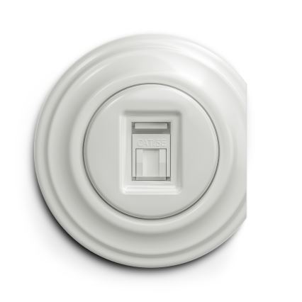Reblig - Retro end frame, white ceramic