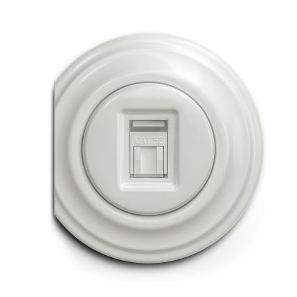 Reblig - Retro end frame, white ceramic
