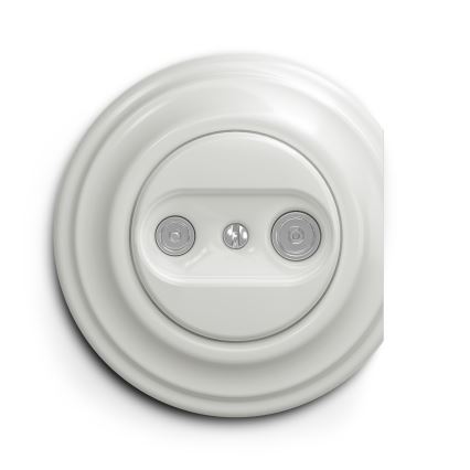 Reblig - Retro end frame, white ceramic