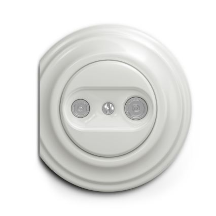 Reblig - Retro end frame, white ceramic