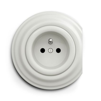 Reblig - Retro end frame, white ceramic