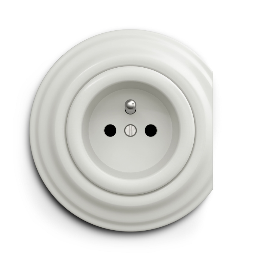 Reblig - Retro end frame, white ceramic